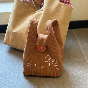 包包女款可爱猫咪手提包日常百搭通勤包出门上班杂物小拎包手提袋