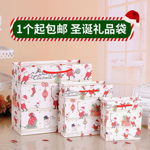 新品圣诞节节礼品袋手提袋纸袋糖果包装袋礼物盒袋平安夜礼物袋子
