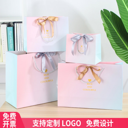 ins渐变礼品袋喜糖定制