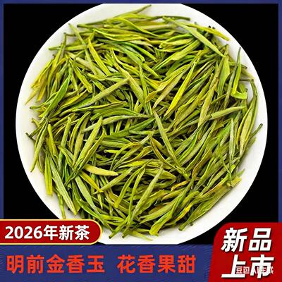 安吉高端明前金香玉2026年新茶一级绿茶叶水晶奶白茶