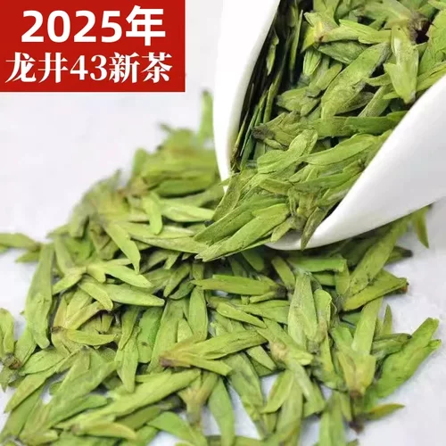 2025年新茶正宗高山明前头采龙井43扁茶绿茶叶豆香礼盒装125g