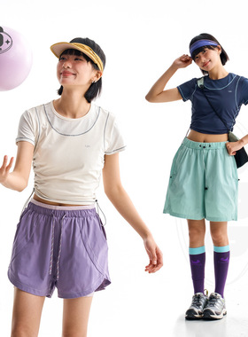 BLACKARMADA立体剪裁运动圆领T恤女生修身显瘦学生夏季短袖LM561
