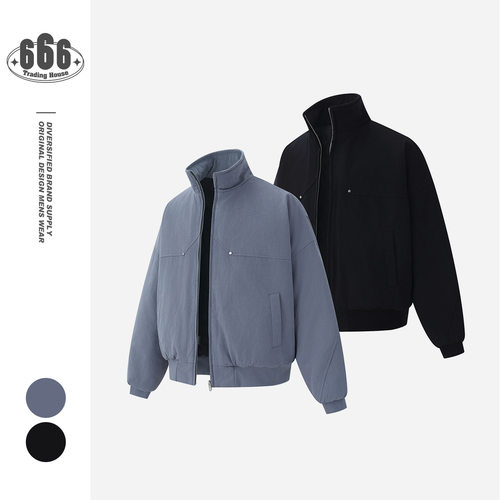 FORN3日系复古加厚铆钉绗棉立领工装潮牌外套宽松冬季棉服男N1701