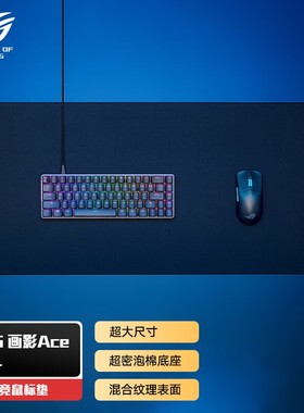 ROG画影ACE XXL AIMLAB 合作版混合纹理三重防护鼠标垫龙鳞鼠标垫