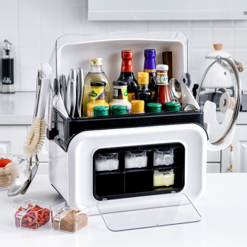 厨房调料盒调味品收纳盒刀具架家用防虫防尘调味料收纳整理置物架|msdalam kategori dapur/memasak Appliances, Alat dapur/Penyimpanan dapur, rak simpanan dapur/Rak dapur, Rak dapur/Jiaojia - dari Buy2taobao.com untuk memberikan perkhidmatan ejen Taobao profesional membeli