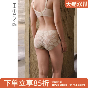 内裤 HSIA遐全蕾丝高腰裤 纯棉裆轻薄性感包臀胖mm大码 新品 女 秋季