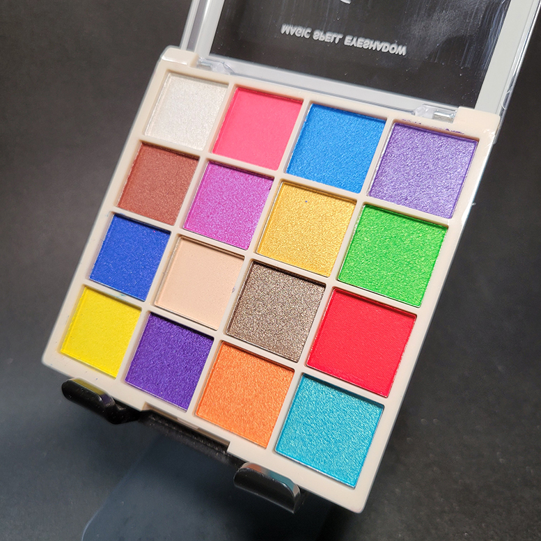 超上色!儿童舞台妆眼影盘大红粉金色黄色孔雀蓝绿紫色珠光闪粉