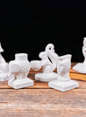 朋克人像松鼠冰淇淋烛创意摆件