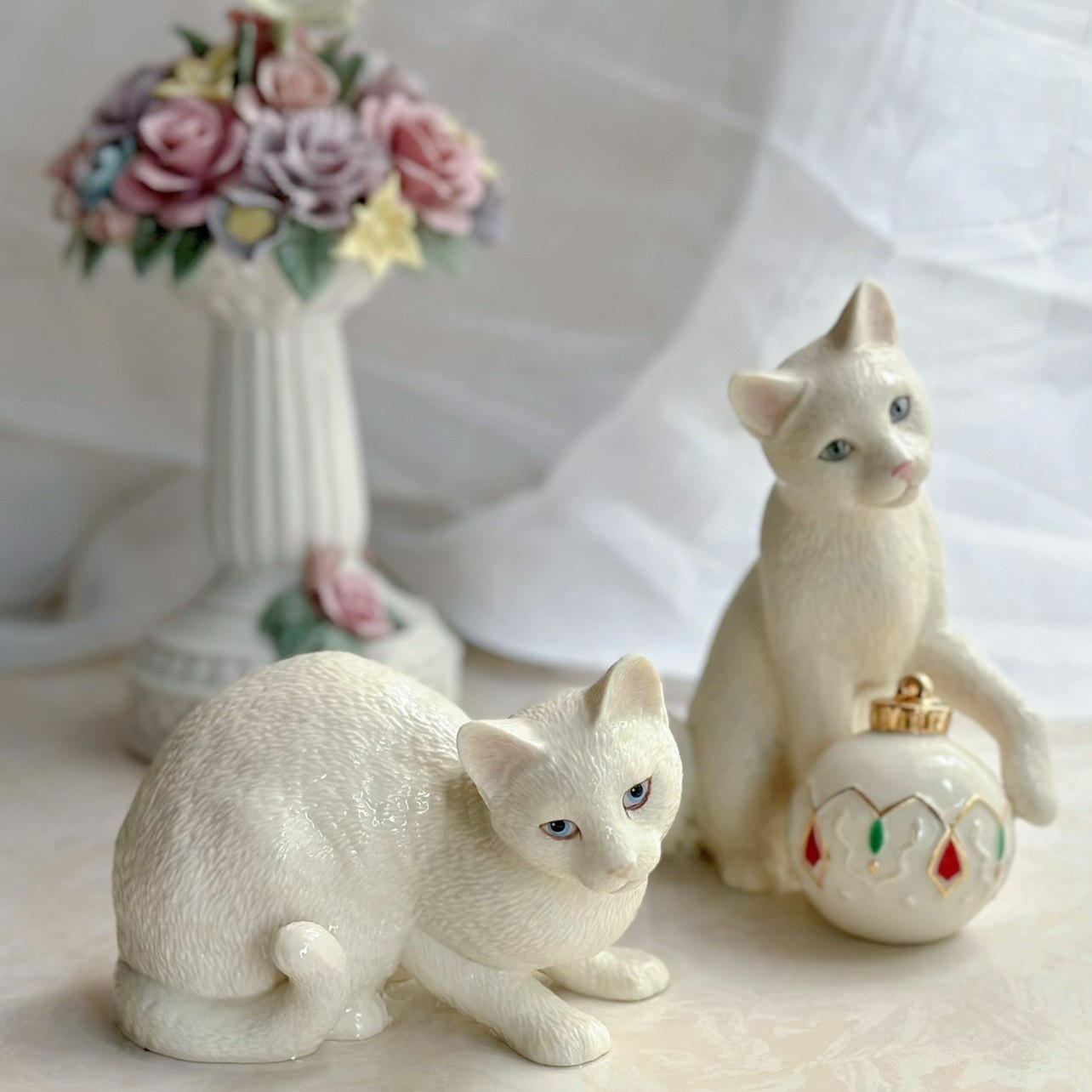 陶瓷猫咪工艺品家居摆件动物玩偶