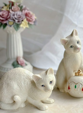 陶瓷猫咪工艺品家居摆件动物玩偶