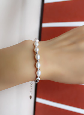 手链925银天然淡水珍珠