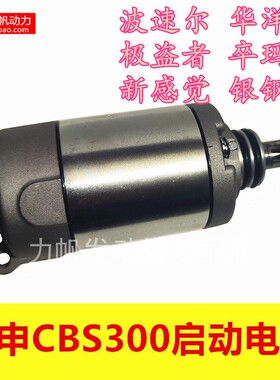 宗申发动机CBS300启动电机波速尔嘉爵新感觉银钢水冷300马达直销