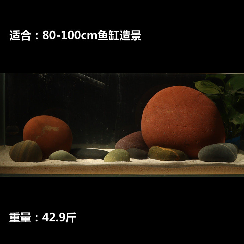 70-100鱼缸造景天然鹅卵石鱼池南美原生草缸水族装饰石头摆件