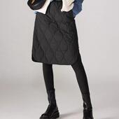 2025秋冬季 夹棉裙子中裙加棉弧形拜时尚 高级短裙百搭不起球不褪色