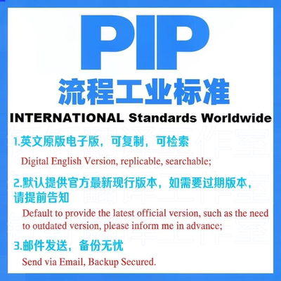 PIP 流程工业标准 下载原版现行国外标准规范英文查询规范