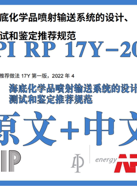 API RP 17Y-2022 海底化学品喷射输送系统设计 原文中文标准资料
