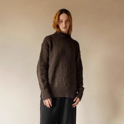 Cha 官方 | Daniel Andresen 24秋冬 Nutmeg收花领牦牛绒套头毛衣