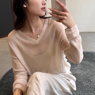 多色 | COTEMP 25春夏 Frost V-Neck 甄选亮片羊毛针织衫