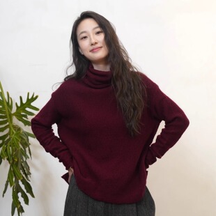 Cha 官方 | Daniel Andresen 24秋冬 Lemon 梅子红羊绒高领毛衣