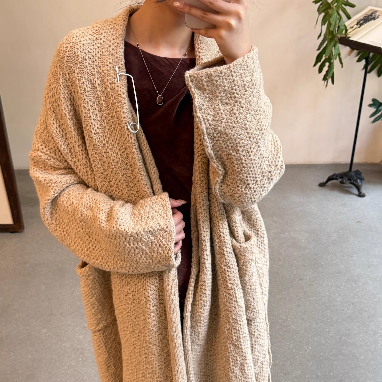 Cha 官方 | Daniel Andresen 25秋冬 duranta驼绒长款针织开衫