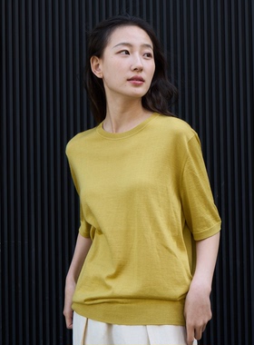 意大利cariaggi纱线 系列｜io 70%羊绒30%真丝四季单品短袖上衣