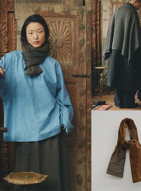 Cha 官方 | Aviva Jifei Xue 羊毛披肩围巾