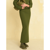 官方 Cortana SIENNA Cha 松子绿羊毛混纺套装 半裙