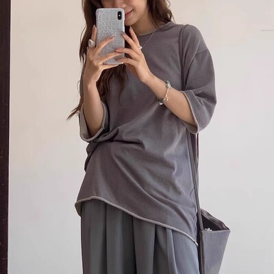 Cha 官方 | DEVOA 25春夏 插肩短袖卷边短袖T恤