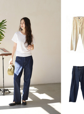 Cha 官方 | pas de calais 26春夏 棉质直筒牛仔面包裤 双色选