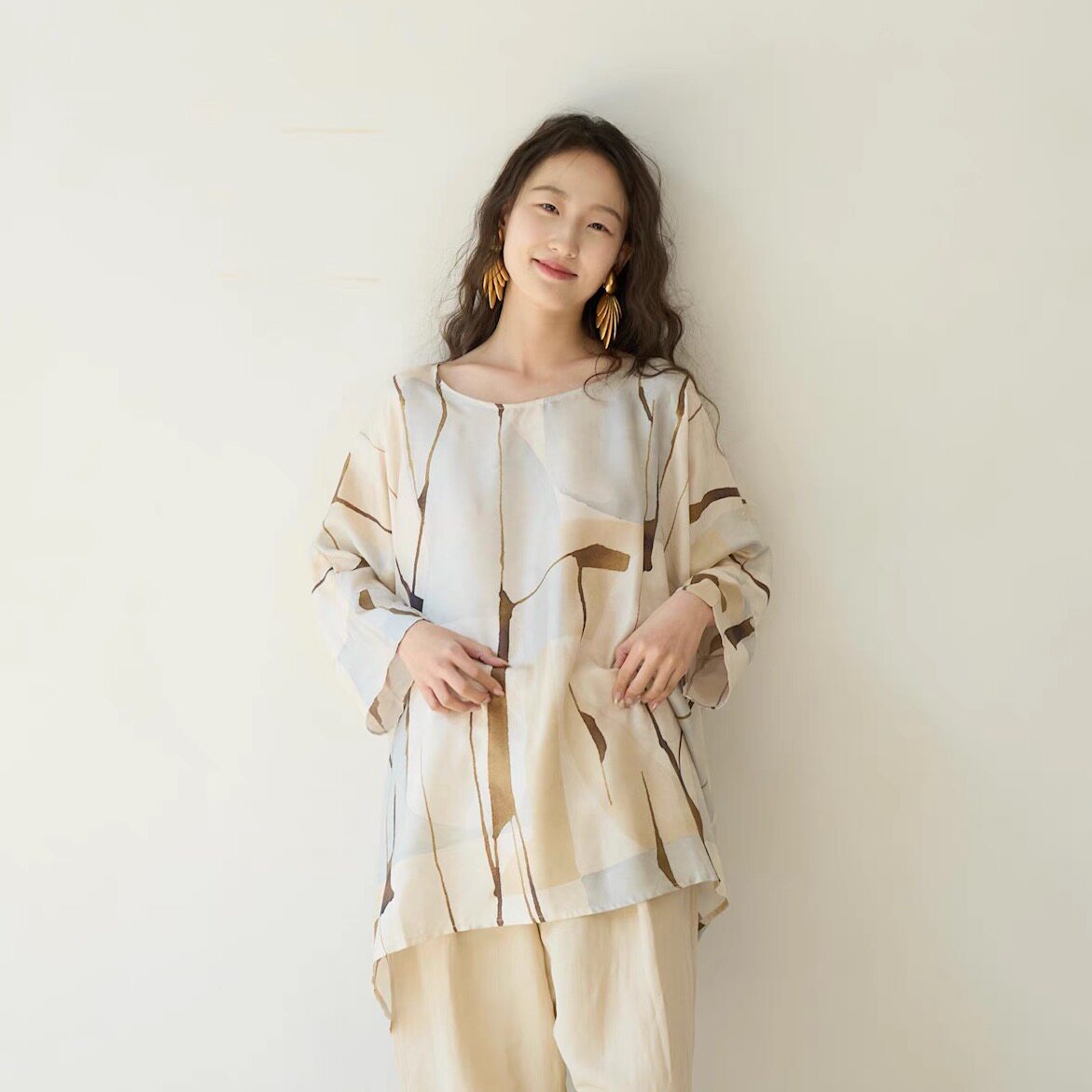 Cha 官方 | 19 Andrea's 47 KIMONO 真丝花色混纺轻薄外套多色选