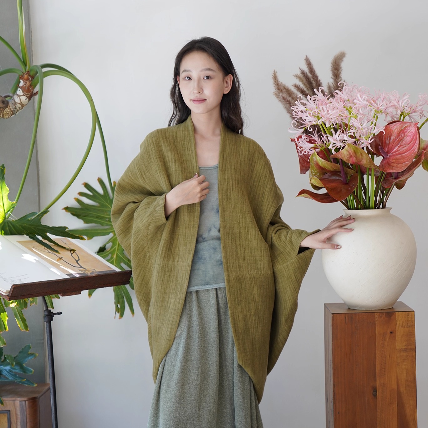 Cha 官方 | Cortana 25秋冬 PATH 双面羊毛羊绒宽松茧型披肩斗篷