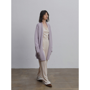 adesso futura 羊毛针织套装 Cha 荡领上衣&松紧腰长裤 官方