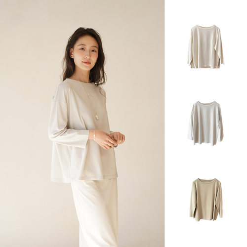 Cha官方| LABO.ART26春夏 LOLITA OPERA棉质落肩七分长袖T恤 多色