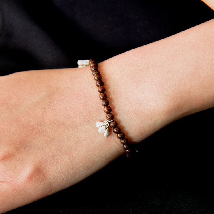 器炁qiqi葫芦籽乌金纯银串珠手链