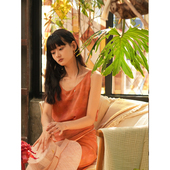 Cha 真丝印花围裹连衣裙 Malena背心式 官方 Cortana