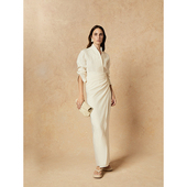 Cha 米白色高腰亚麻围裹半裙 Bambi 官方 Cortana