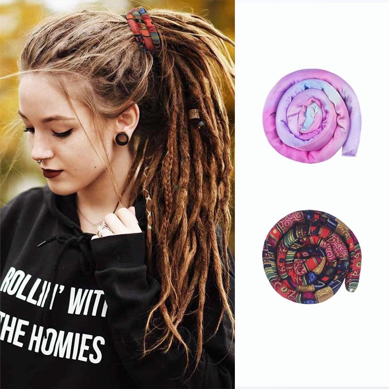 欧美发绳带铁丝民族风铁丝发绳卷发棒高马尾螺旋锁彩色脏辫长发绺