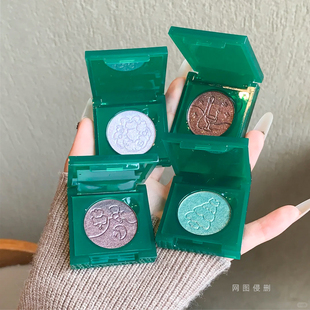 灰调的山野玫瑰！荔萌圣诞限定单色眼影冷调紫棕豆沙玫瑰粉细闪