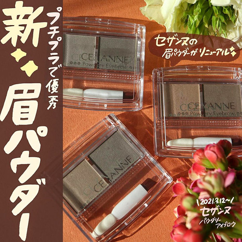 日本cezanne诗丽双色眉粉自然