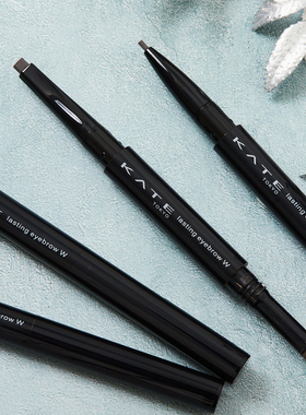 日本kate凯朵双头眉笔扁头芯细芯防水眉粉二合一懒人用眉笔浅棕色