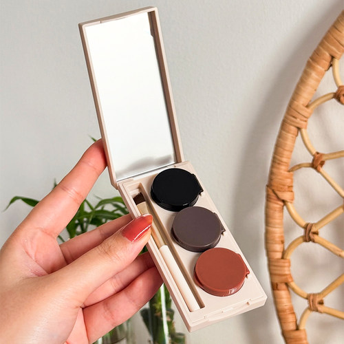 sheglam三色眼线膏眉膏多用膏眉笔眼线刷二合一防水持久不易掉色