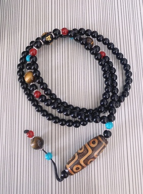 九眼天珠项链 毛衣链 时尚百搭 礼盒包装