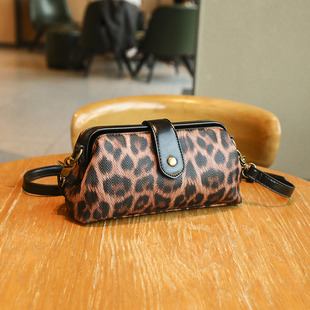 迷你豹纹时尚单肩包百搭上班族腋下包软皮斜挎包包女款轻奢小众感