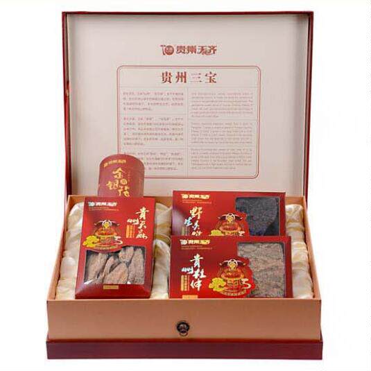包邮 贵州特产天齐贵州三宝500克天麻灵芝杜仲土特产干货年货红色