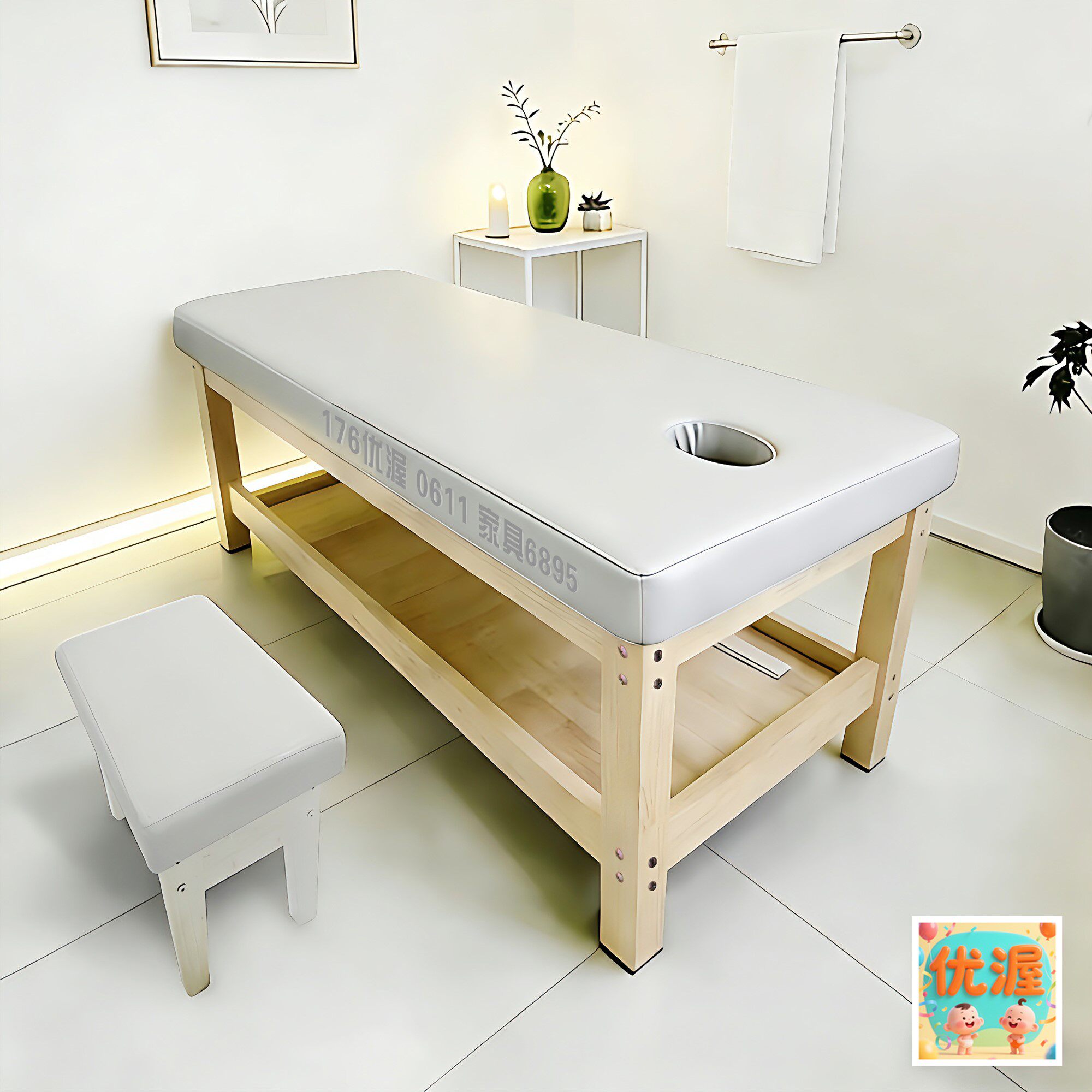 实木按摩床中医馆小儿推拿床专用儿童理疗床医院诊疗床木质检查床