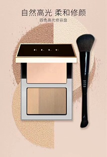 ELLE四色高光修容盘面部脸部提亮修饰高光盘哑光正品