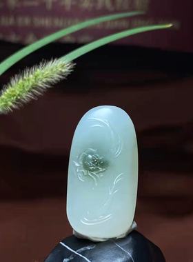 收藏和田玉俄碧七号坑红皮老料镯