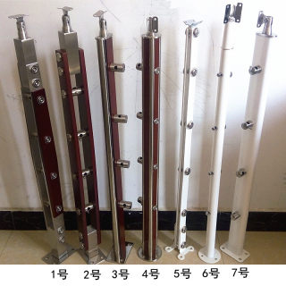 楼梯扶手围栏栏杆护栏实木阁楼阳台平台实心不锈钢铝合金碳钢立柱