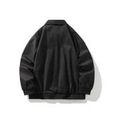 二开秋冬白底平铺大码假两件衬衫领夹克外套男J862P78控128，男装夹克，电商A029