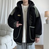 新港风大码宽松棉衣毛绒内里加厚棉衣毛绒外套男MY189P118控168，男装棉衣，电商A029